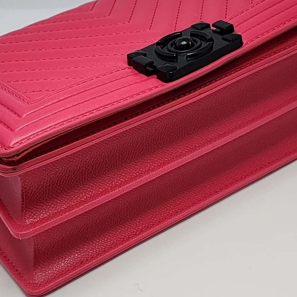 Fuschia Quilted Handbag